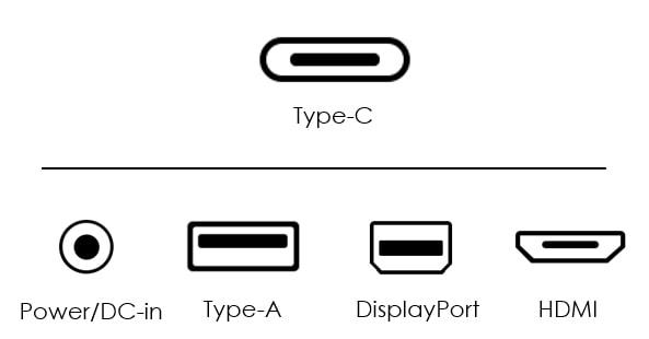 На данный момент USB Type-C может заменить все разъемы под чертой на картинке 