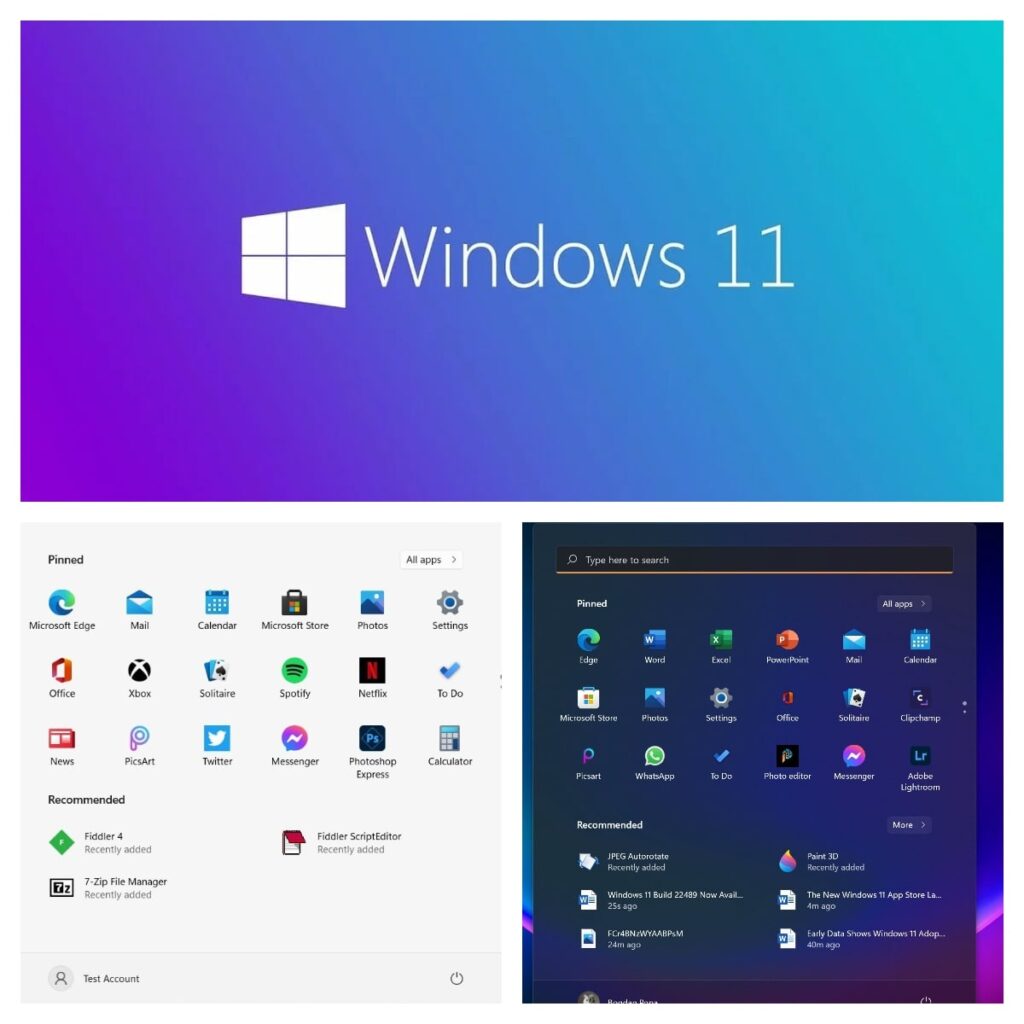Microsoft OS Windows 11 - внешний вид операционной системы